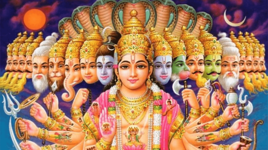 Image denotes the Narayana - All god in the form of one god 